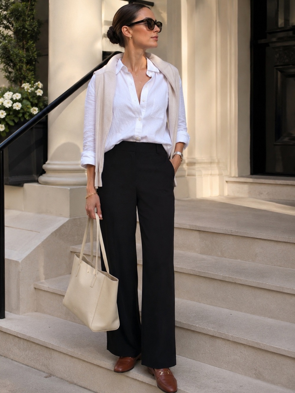 Vince Black Tailored Trousers